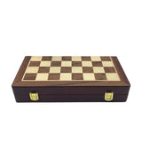 Folding Chess Board Set With Zinc Alloy And Wood Pieces - Image 5