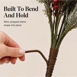 Frostpetal Christmas Poinsettia Stem Insert For Urns & Planters - Image 9