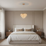 Gold Crystal Drum Mini Chandelier With Integrated LED - Image 3