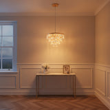 Gold Crystal Drum Mini Chandelier With Integrated LED - Image 4