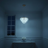 Gold Crystal Drum Mini Chandelier With Integrated LED - Image 6