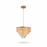 Gold Crystal Drum Mini Chandelier With Integrated LED - Image 7