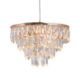 Gold Crystal Drum Mini Chandelier With Integrated LED - Image 8