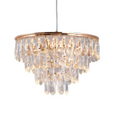Gold Crystal Drum Mini Chandelier With Integrated LED - Image 8