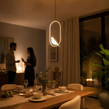 Gold LED Bird Pendant Light - Image 5