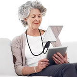 Hands-Free 3X Glass Magnifiers For Reading With Flexible Arm And Magnetic Clip - Image 1