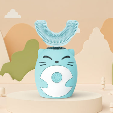 Kids Electric Toothbrush With Soft Silicone U-Shape Head Sonic Cleaning For Children - Image 1
