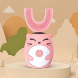 Kids Electric Toothbrush With Soft Silicone U-Shape Head Sonic Cleaning For Children - Image 4