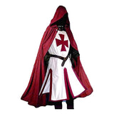 Knights Templar Crusader Cosplay Costume Authentic Tunic & Cape Set Halloween Costume For Adults - Image 4