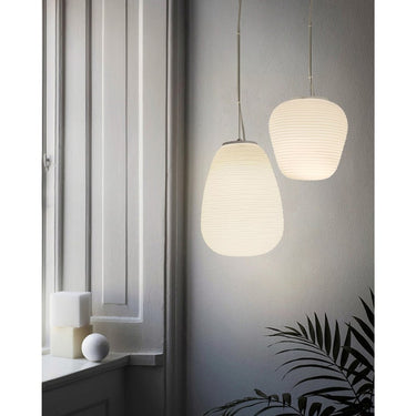 Lantern Pendant Light With Ridged Glass Shade - Image 6