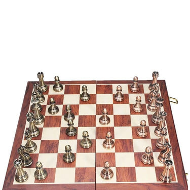 Large-Sized Acrylic Pieces Large Metal Chess Set - Image 1