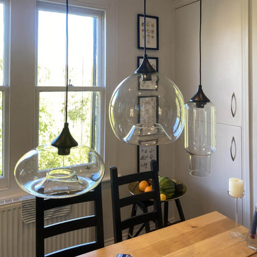 Linear Pendant Light With Clear Glass Shades - Image 2