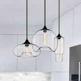 Linear Pendant Light With Clear Glass Shades - Image 5