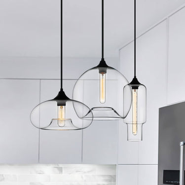 Linear Pendant Light With Clear Glass Shades - Image 5