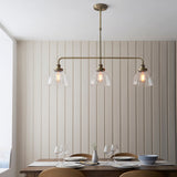 Linear Pendant Light With Clear Glass Shades And Adjustable Height - Image 2