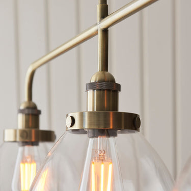 Linear Pendant Light With Clear Glass Shades And Adjustable Height - Image 5