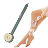 Long Handle Back Scrubber For Shower With Built-In Gel Dispenser And Soft Nylon Bristles - Image 2