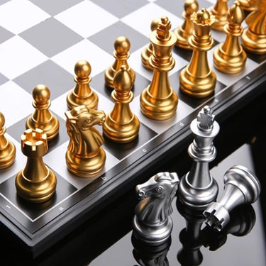 Magnetic Chess Set With Folding Board For Elementary School Students - Image 5