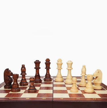 Masterfold Premium Wooden Chess Set With Durable Solid Wood Pieces And Folding Board - Image 8