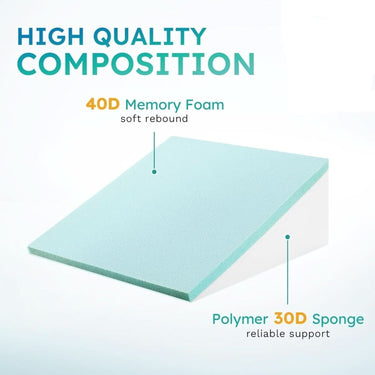 Memory Foam Wedge Pillow With Removable Cover And Side Pockets - Image 4