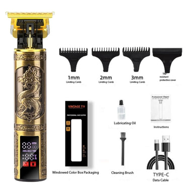 Men's Hair Clipper With Carbon Steel T-Blade 180-Minute Runtime And Real-Time Battery - Image 4