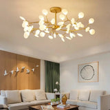 Mid Century Branch Chandelier With Glass Shades - Image 2