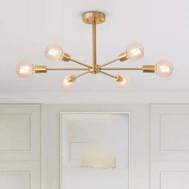 Mid-Century Semi Flush Sputnik Chandelier - Image 2