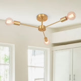 Mid-Century Semi Flush Sputnik Chandelier - Image 6