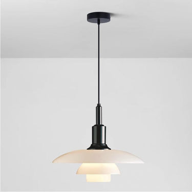 Milk Glass Chain Pendant Lamp With Adjustable Height - Image 10