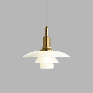 Milk Glass Chain Pendant Lamp With Adjustable Height - Image 11