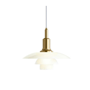 Milk Glass Chain Pendant Lamp With Adjustable Height - Image 12