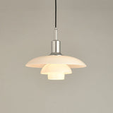 Milk Glass Chain Pendant Lamp With Adjustable Height - Image 6