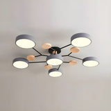 Modern Circular Ceiling Light With Wooden Accents - Image 12