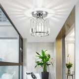 Modern Flush Mount Ceiling Light With Clear Striped Glass Shade - Image 13