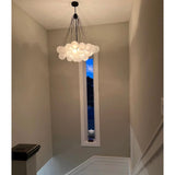 Modern Hanging Bubble Glass Cluster Chandelier With Adjustable Chain - Image 8
