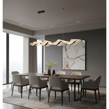 Modern Linear Wave Acrylic Pendant Chandelier - Image 8