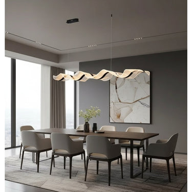 Modern Linear Wave Acrylic Pendant Chandelier - Image 8