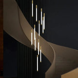 Modern Long Chandelier With Vertical Cascade Design - Image 7