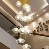 Modern Lotus Leaf Wire Mesh LED Chandelier - Image 1
