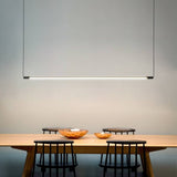 Modern Minimalist Black Metal Linear Pendant Light - Image 2