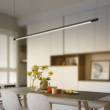 Modern Minimalist Black Metal Linear Pendant Light - Image 3