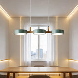 Modern Multi Light Cylinder Pendant Light With Wood Accents - Image 6