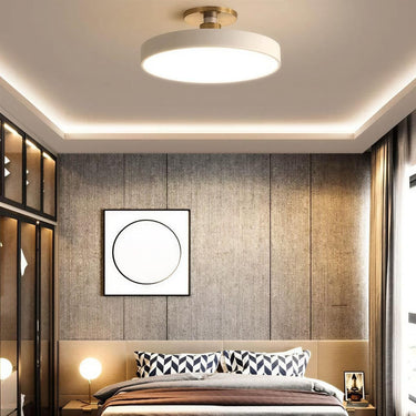 Modern Semi Flush Mount Round LED Ceiling Light Fixture - Image 1