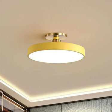 Modern Semi Flush Mount Round LED Ceiling Light Fixture - Image 4