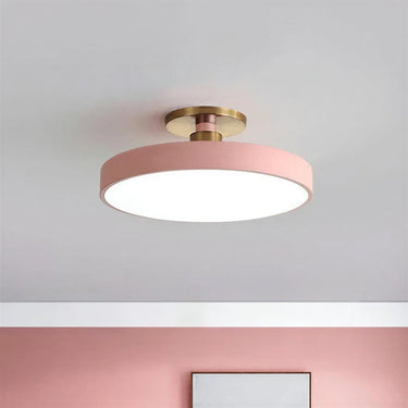 Modern Semi Flush Mount Round LED Ceiling Light Fixture - Image 5