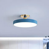 Modern Semi Flush Mount Round LED Ceiling Light Fixture - Image 8