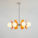 Modern Sputnik Chandelier With Acrylic Petal Shades - Image 2