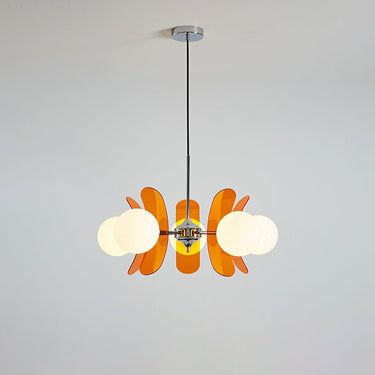Modern Sputnik Chandelier With Acrylic Petal Shades - Image 4
