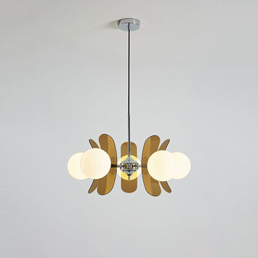Modern Sputnik Chandelier With Acrylic Petal Shades - Image 7