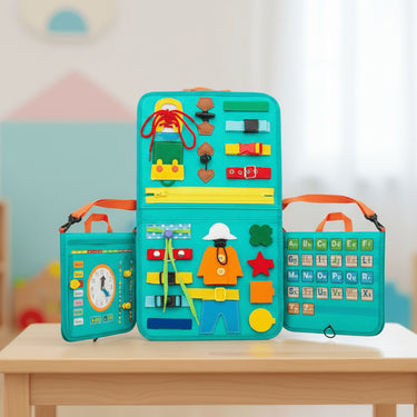Montessori Activity Board For Kids 15 Sensory Learning Activities For Coordination & Motor Development - Image 1